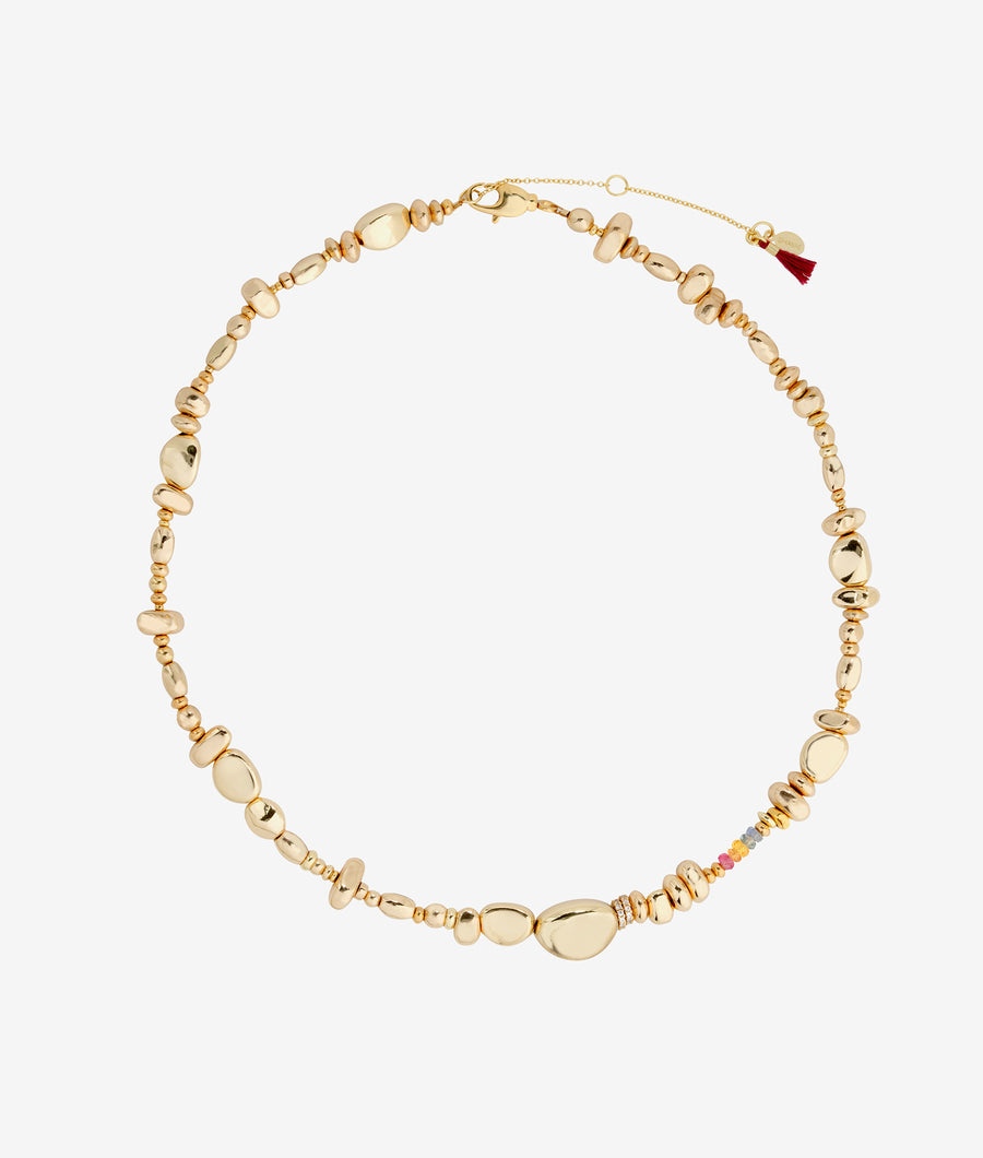 Astro Gold Beaded Gemstone Necklace