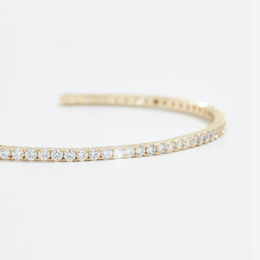 Baby Bianca Cuff CZ Gold Bracelet