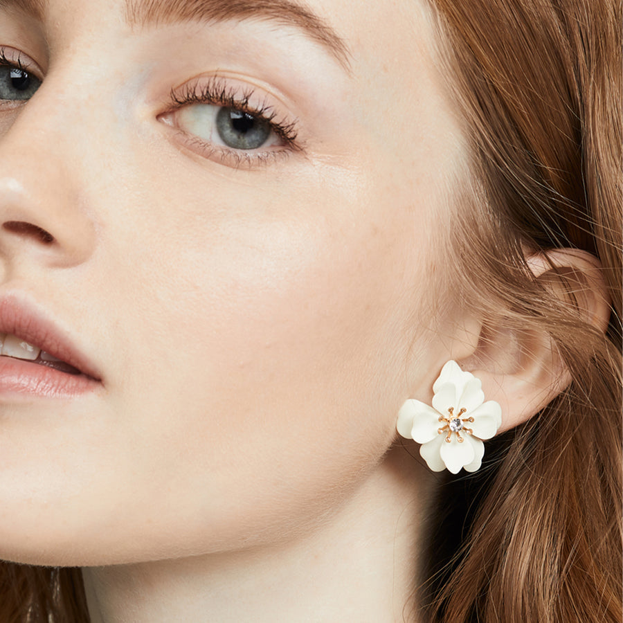 Bloom Crystal Floral Earrings