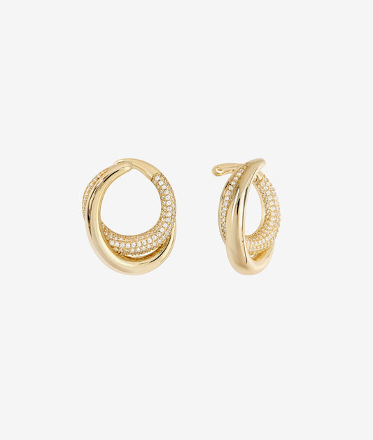 Cassie Vermeil CZ Hoop Earrings