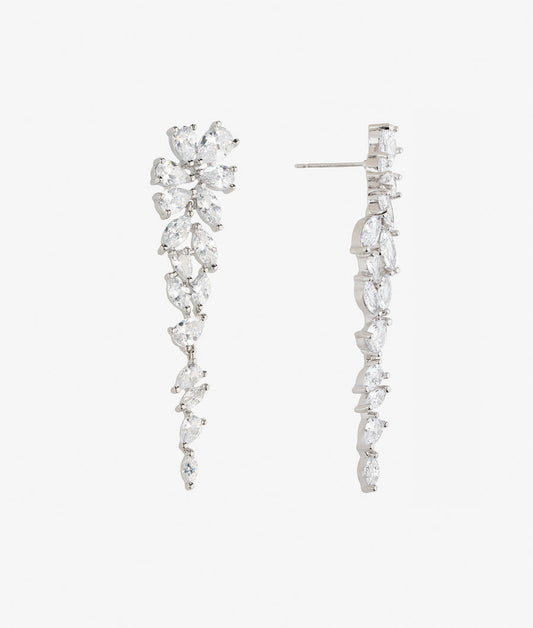 Estelle Crystal Cascade Statement Earrings