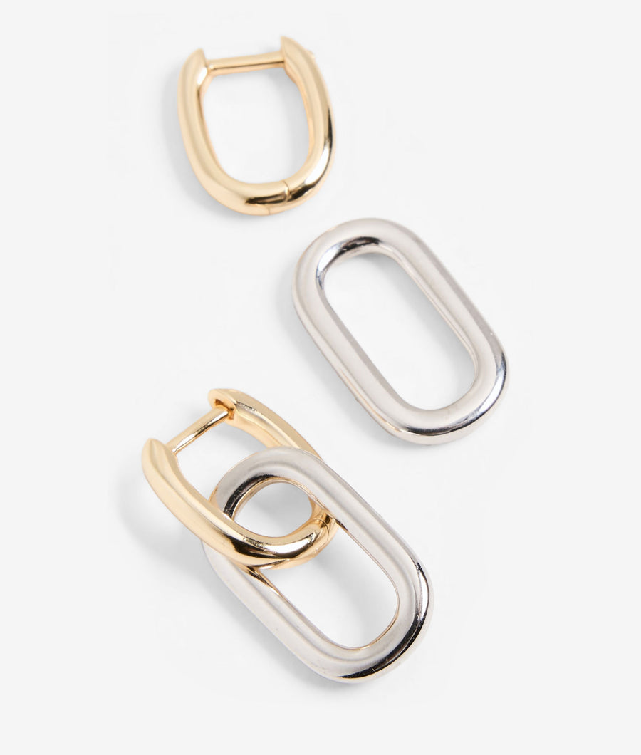 Gemini Two-Toned Drop Earring