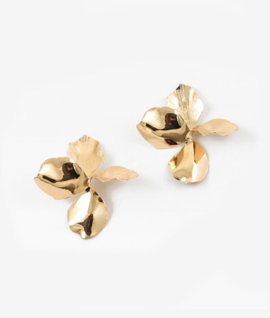 Blossom Twist Gold Flower Earring