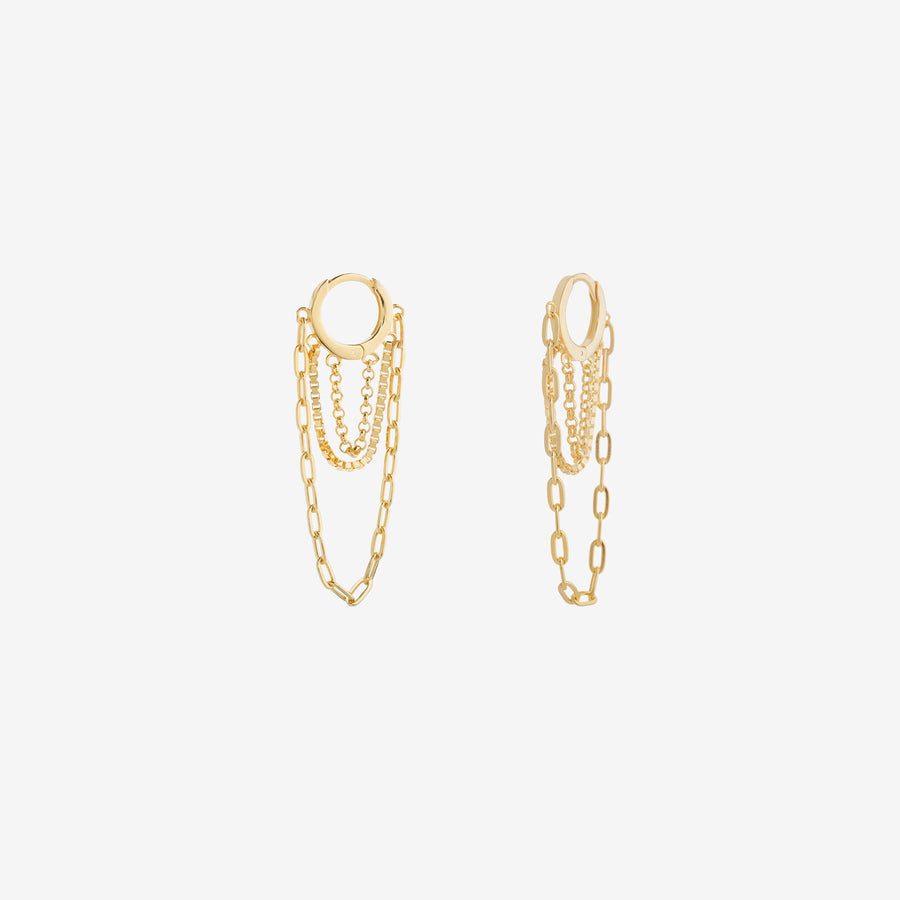 Paloma Chain Huggie Hoop Earring