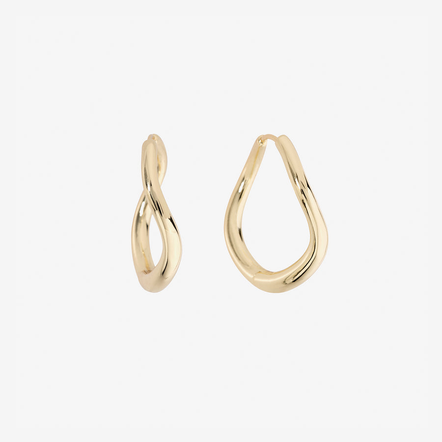 Kei Twist Gold Hoop Earrings