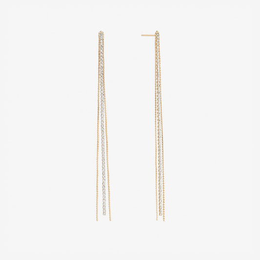 Ludovica Chain Crystal Earrings