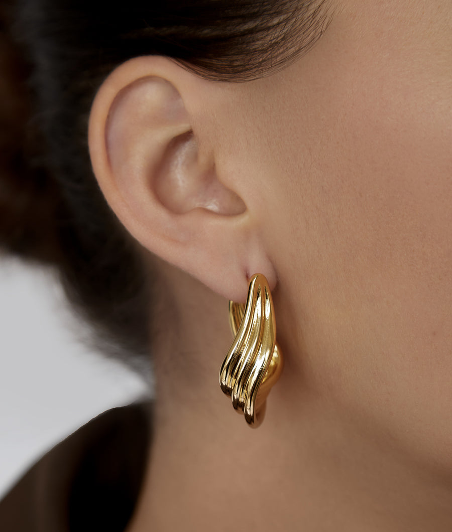 Lynx Sleek Gold Earrings