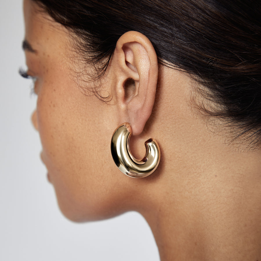 Machina Bold Chunky Hoop Statement Earrings