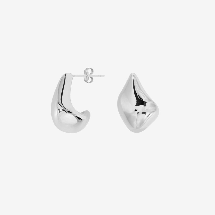 Gold Odyssey Half-hoop Stud Earrings