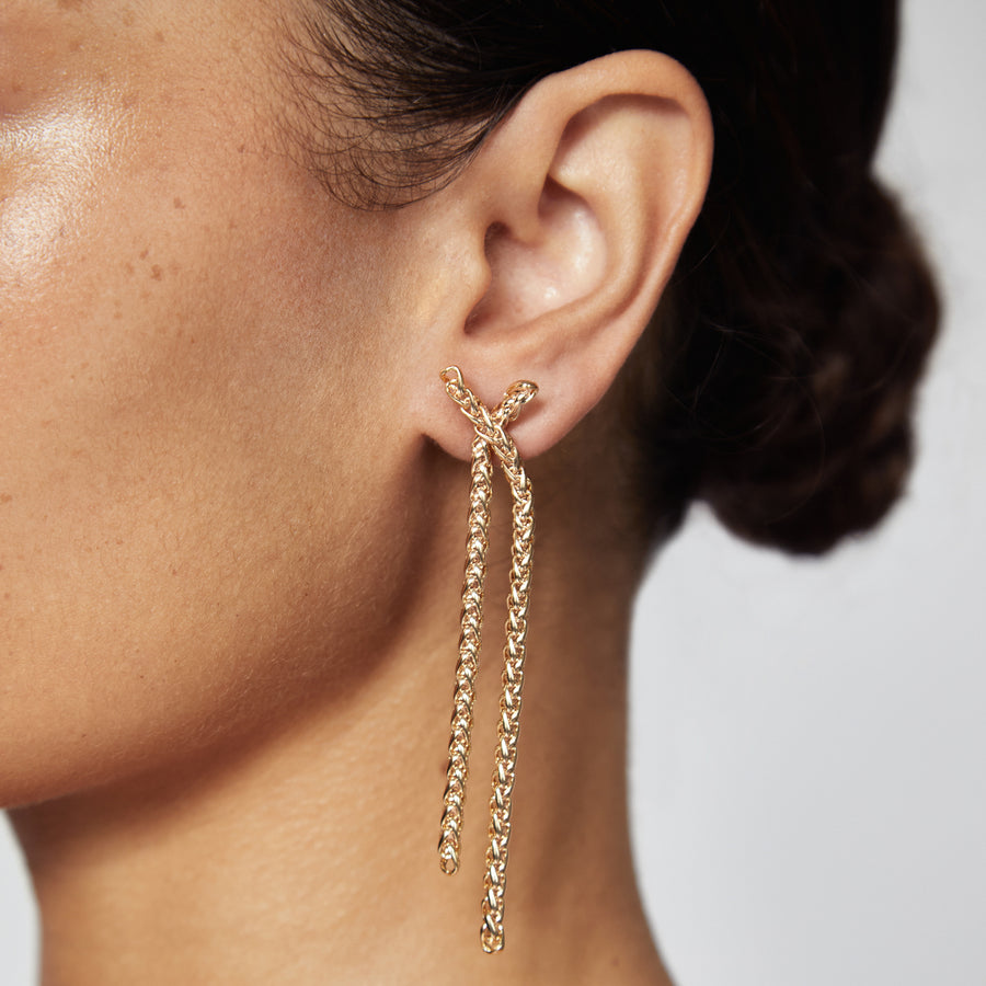 Olympia Drop Gold Chain Earring