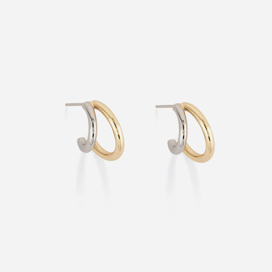 Gemini Gold Hoop Earrings