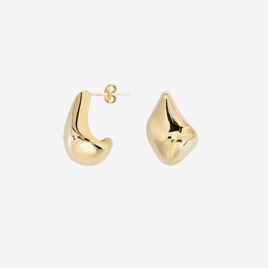 Gold Odyssey Half-hoop Stud Earrings