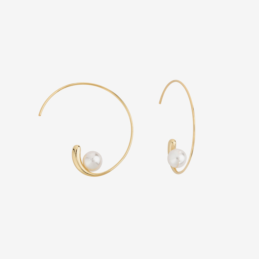 Jemima Freshwater Pearl Hoop Earrings