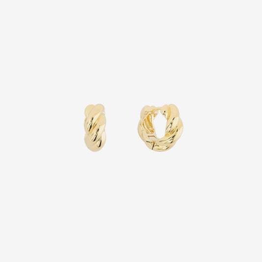 Waves Gold Hoop Earrings