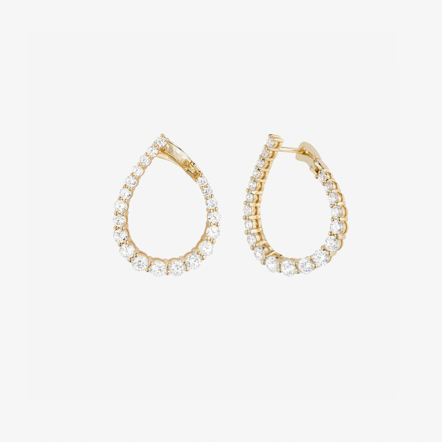 Pave Twist Hoop Earrings