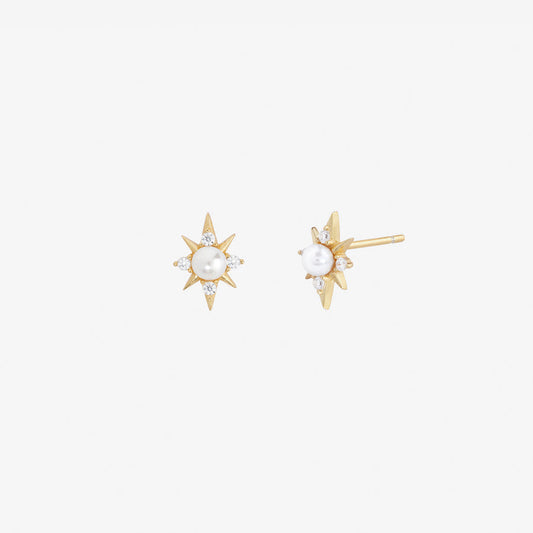 Celestina Pearl Star Stud Earring