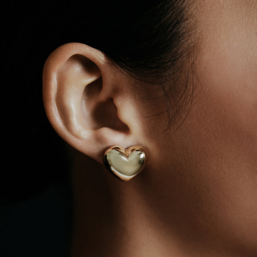 Lucy Gold Heart Earring