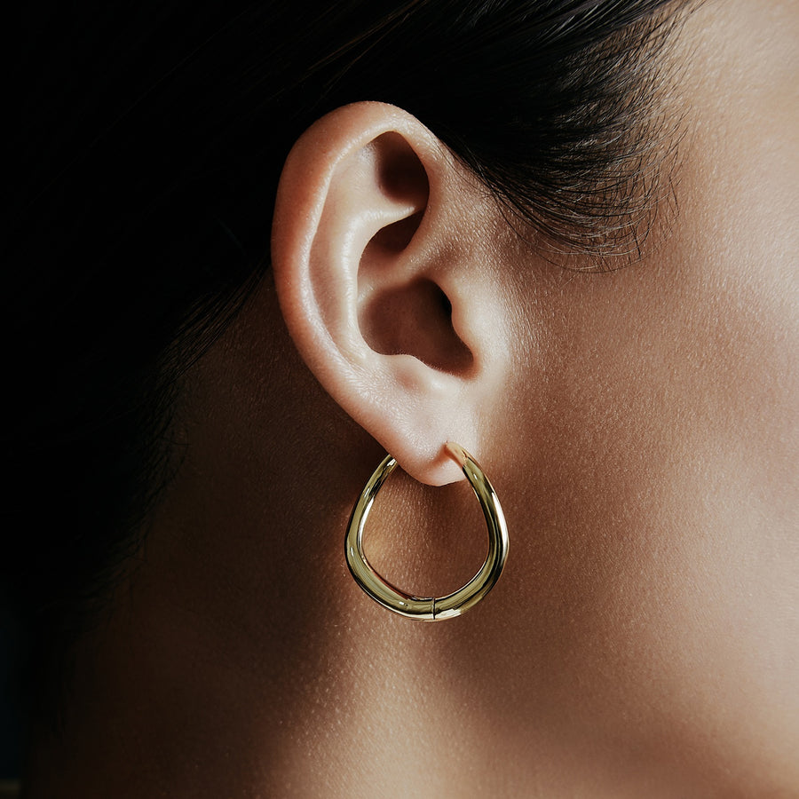 Kei Twist Gold Hoop Earrings