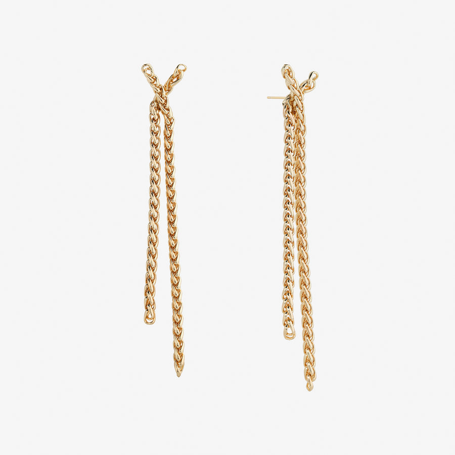 Olympia Drop Gold Chain Earring