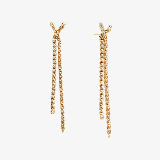 Olympia Drop Gold Chain Earring