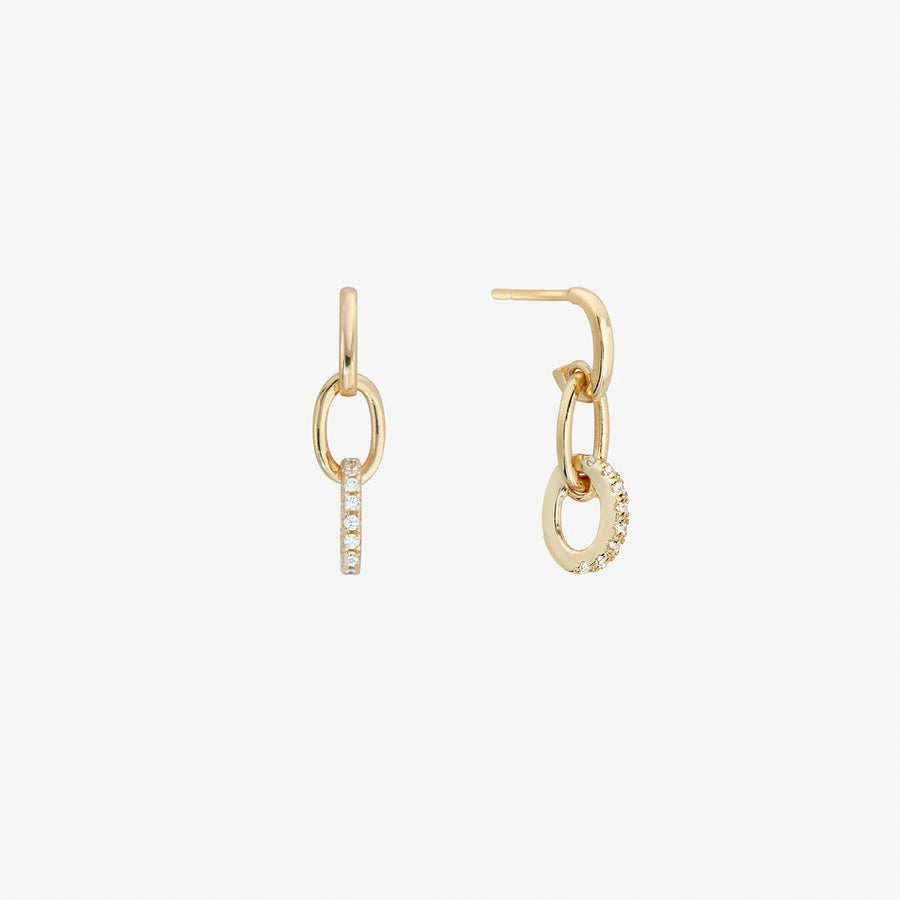 Link Pave Drop Link Earring