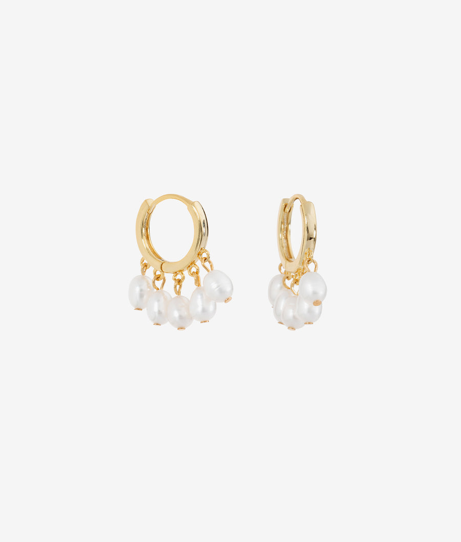 Annika Pearl Freshwater Pearl Huggie Earring