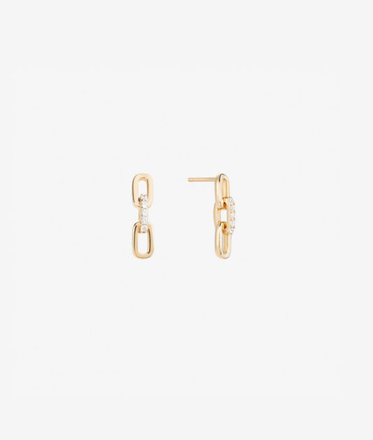 Jade Pave Vermeil Stud Earring