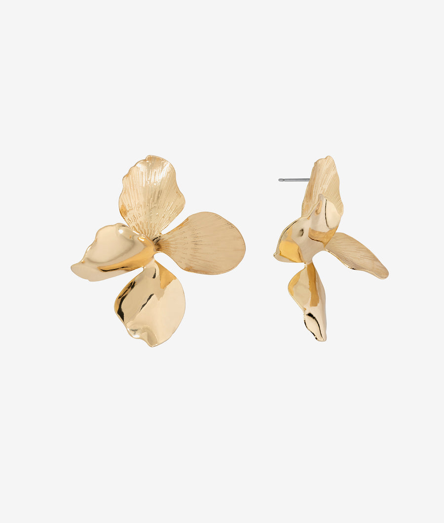 Blossom Twist Gold Flower Earring