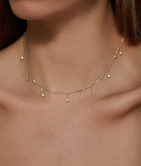 Solitaire Drop Necklace