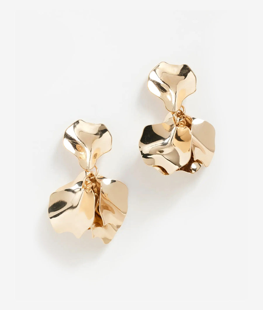 Ruellia Gold Flower Earring