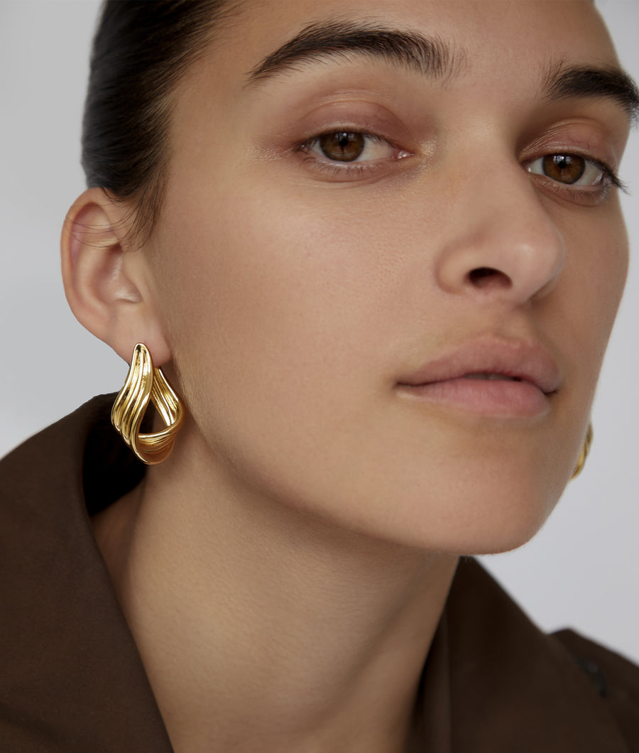 Lynx Sleek Gold Earrings