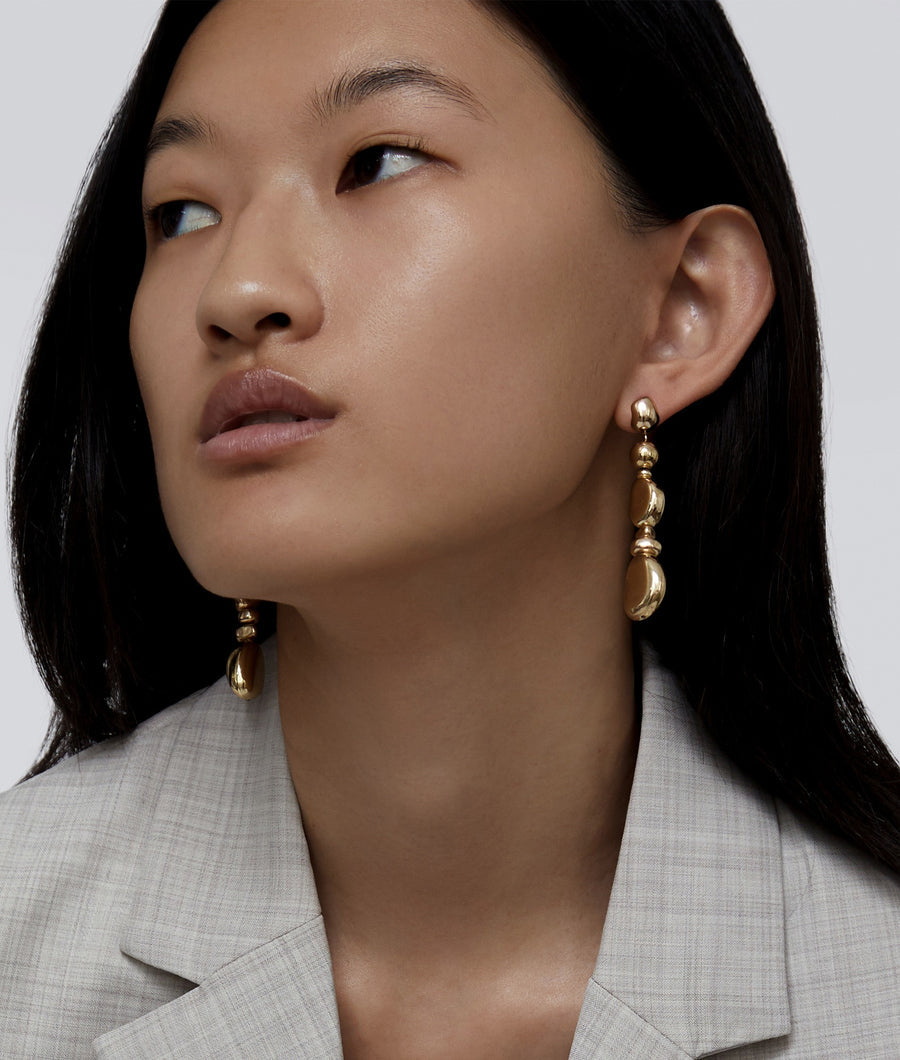 Astro Gold Cascade Drop Earrings