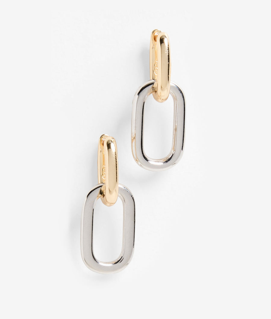 Gemini Two-Toned Drop Earring