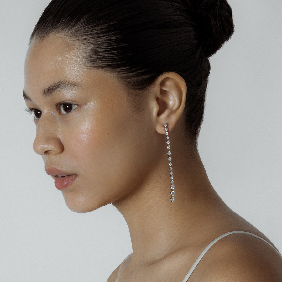 Tennis CZ Drop Earrings