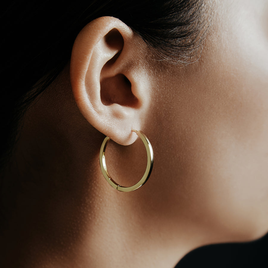 Timeless Elegant Hoop Gold Earrings