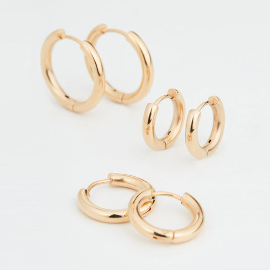 Triplès Chunky Hoops Earrings Set