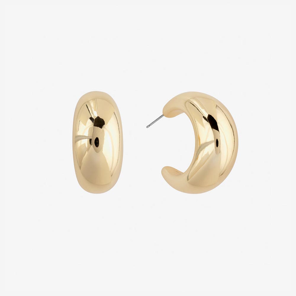 Tsuki Thick Gold Hoop Earrings