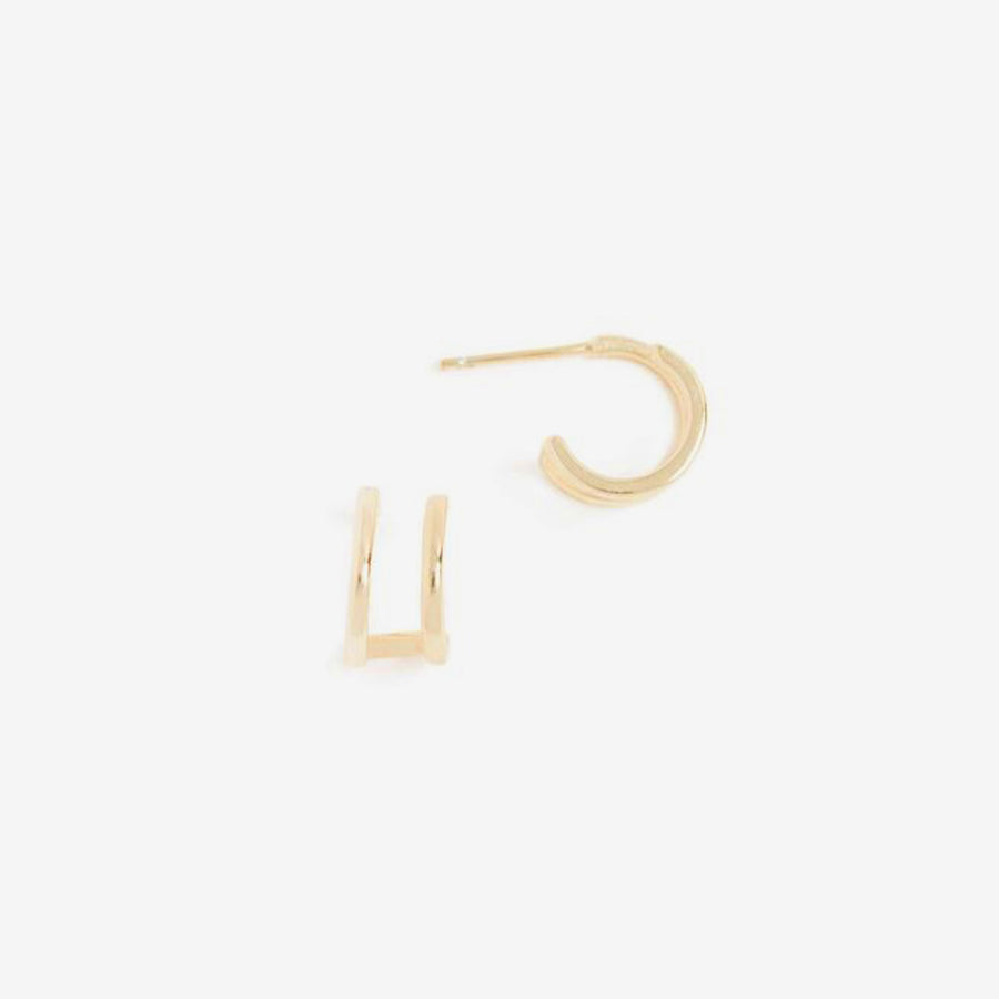 Erin Hoop Gold Ear Cuff Earrings