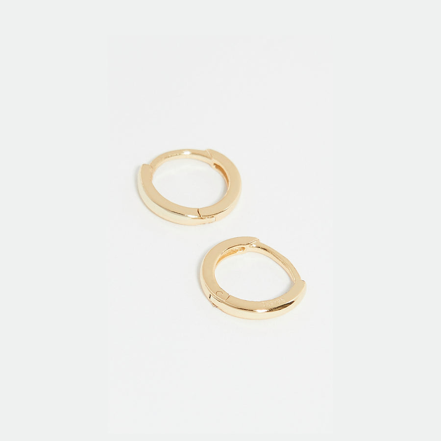 Katerina Huggie Hoop Gold Earrings