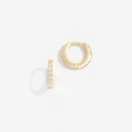 Katerina Pave Huggie Hoop Earrings