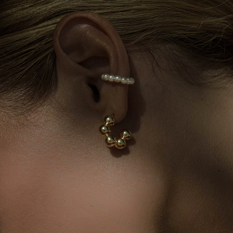 Pema Pearl Crescent Ear Cuff Earring