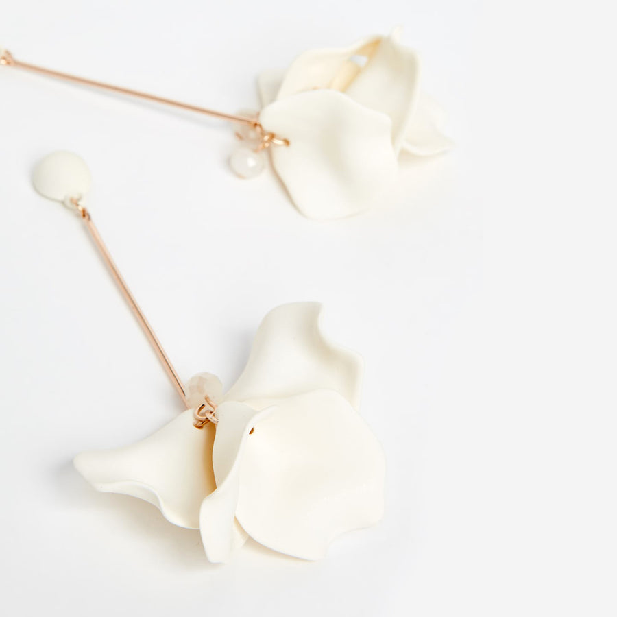 Petunia Flower Petal Drop Earrings