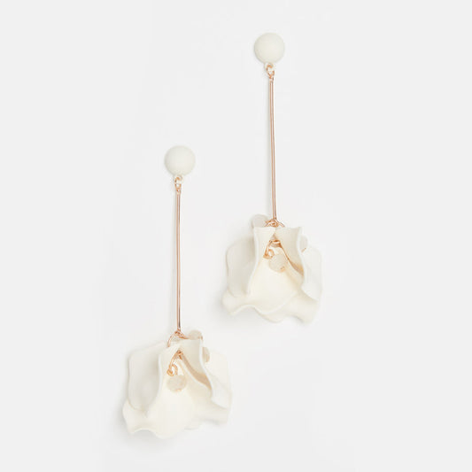 Petunia Flower Petal Drop Earrings