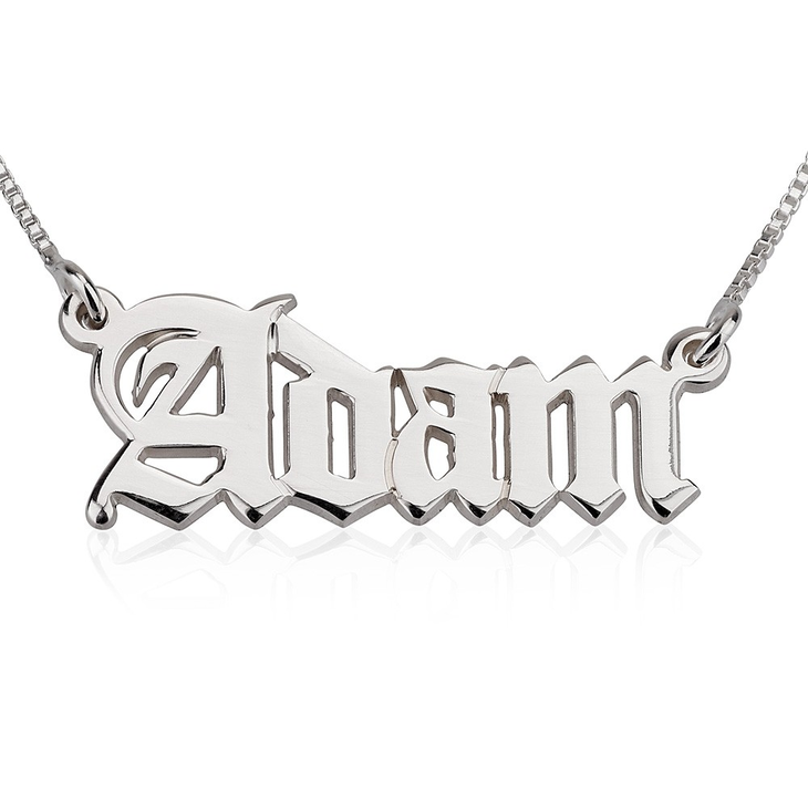 Old English Custom Name Necklace