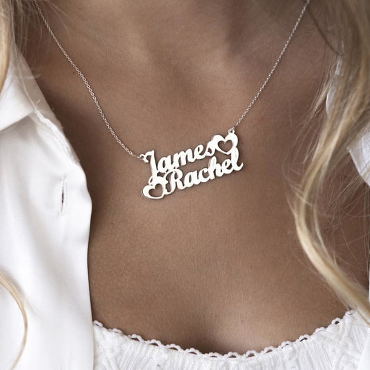 Two Custom Name Necklace